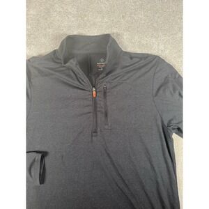 BluffWorks Blaze Athletic 1/4 Zip Pullover Lightweight Mens Size Large Tall Gray